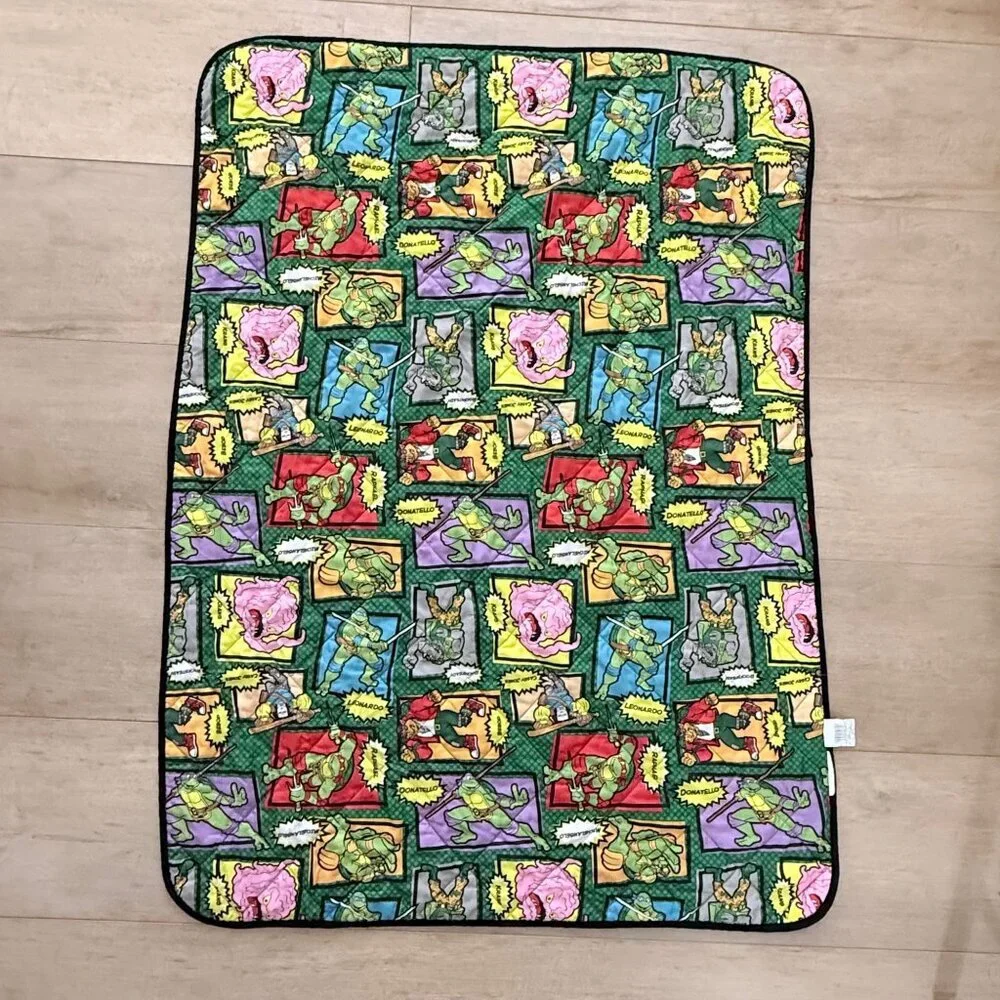 Teenage Mutant Ninja Turtles TMNT 2014 Double Sided Quilt Lap Blanket 42